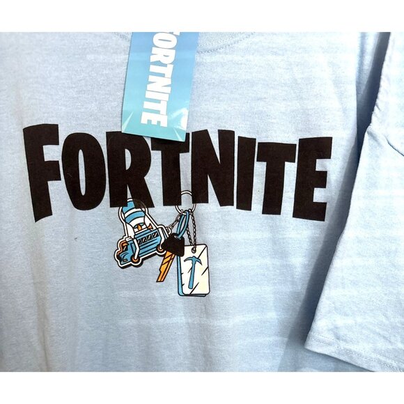 Fortnite Men's Battle Bus Keychain Logo T-Shirt Tee-Shirt Video Game‎ - Picture 2 of 4
